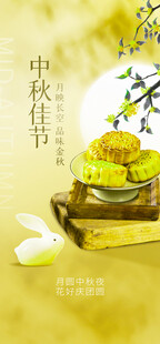 中秋佳节月饼与水果组合