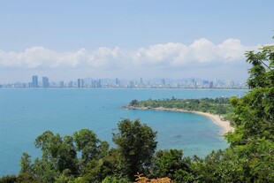 海滨城市美丽海岸线风光