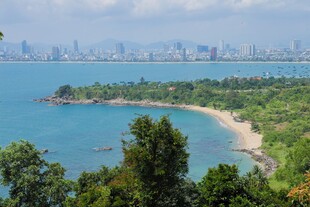 海滨城市美丽海岸风光
