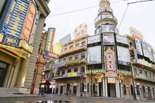 繁华都市商业街景象