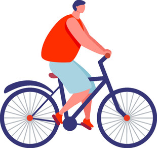 男子骑行自行车