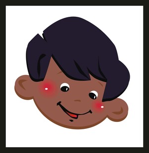 微笑的卡通小男孩头像