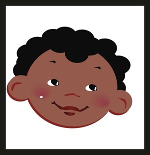 可爱黑人小孩头像