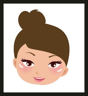可爱丸子头女孩卡通头像