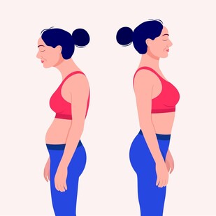 女性健身前后身材对比