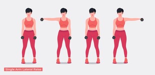 女性哑铃健身动作展示
