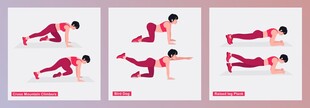 女性健身动作展示