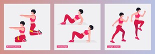 女性健身动作展示