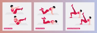 女子健身动作展示