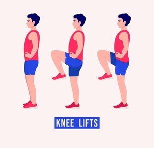 男子抬腿健身动作展示
