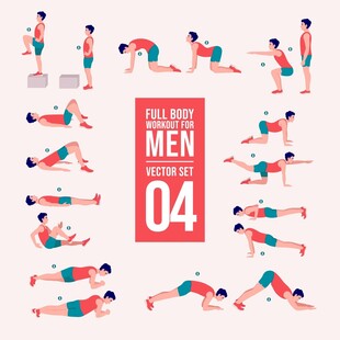 男士健身动作展示