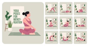 瑜伽练习动作展示图