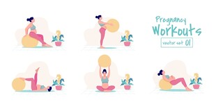 女性健身动作图示