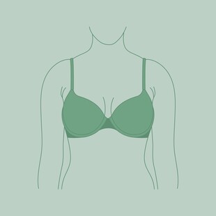 简约绿色女士胸罩设计图