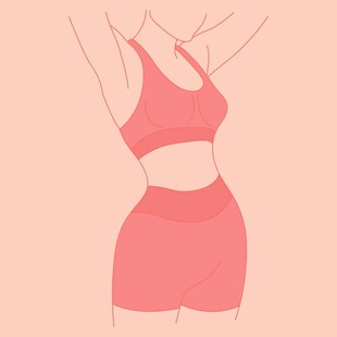 粉色运动套装插画