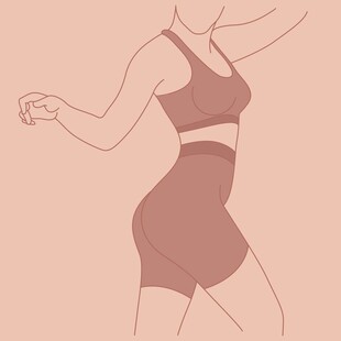 动感健身女性线条描绘