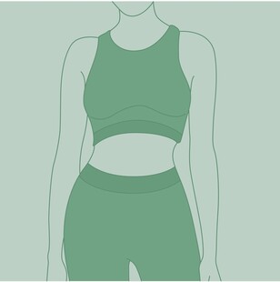 绿色运动装女性轮廓图
