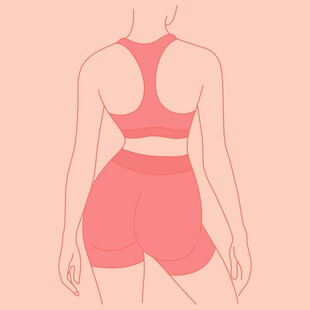 女性运动背影