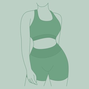 简约风女性运动装插画