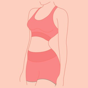 粉色运动装女性插画