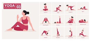 女性瑜伽姿势展示