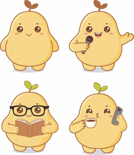 可爱土豆多样表情动作
