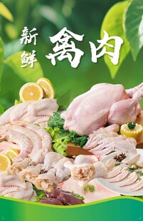 新鲜禽肉食材展示
