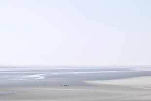 广阔沙滩海景