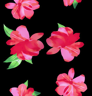 手绘花 扎染花