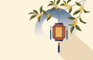 国风灯笼背景