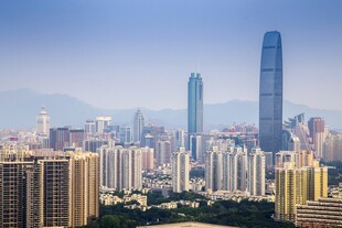 繁华都市天际线景观