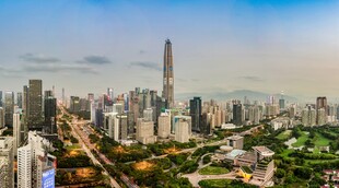 城市天际线全景风光