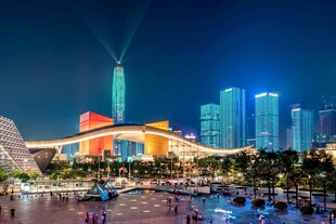 夜景璀璨城市风光