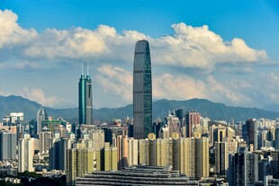 繁华都市天际线景观