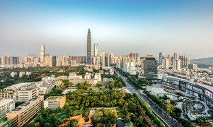 深圳城市天际线俯瞰景观