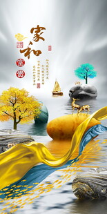 家和万事兴中式装饰画