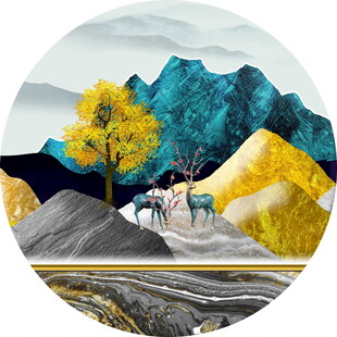 山水间的梦幻鹿景