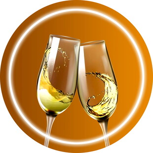 香槟酒杯碰杯图