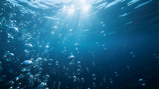 深海气泡光影梦幻景象