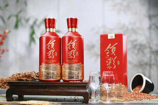 传统喜庆白酒展示