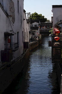 江南水乡小巷河道景观