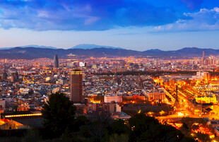 城市夜景全景俯瞰图