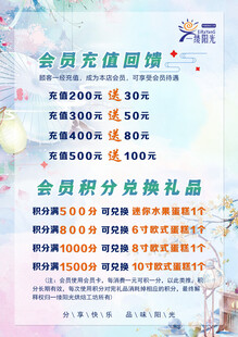 蛋糕店会员充值积分兑换活动