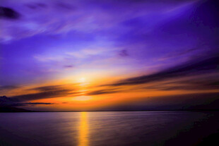 海上绚丽日落美景