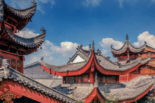 中式古建筑屋顶景观