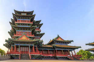 中式古建筑塔楼景观