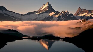 阿尔卑斯山壮丽云海景观