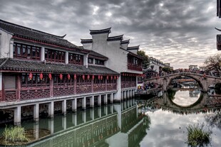 江南水乡古建筑风景图