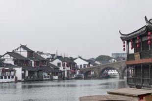 江南水乡古建筑风景图