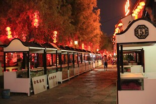 夜间观光小火车景观